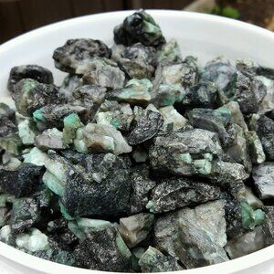 10lb ROUGH EMERALD GEMS NATURAL UNSEARCHED MINERAL wholesale LOT Lapidary cabb